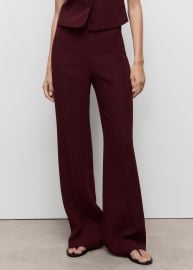 Straight mid-rise suit pants - Women MANGO USA at Mango